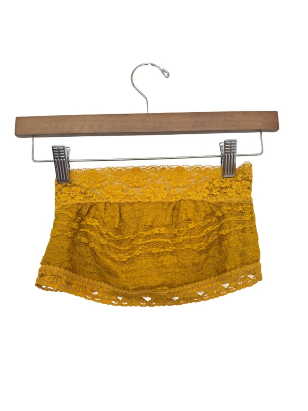 Free People Intimately Lace Bandeau Bra | Mustard Yellow